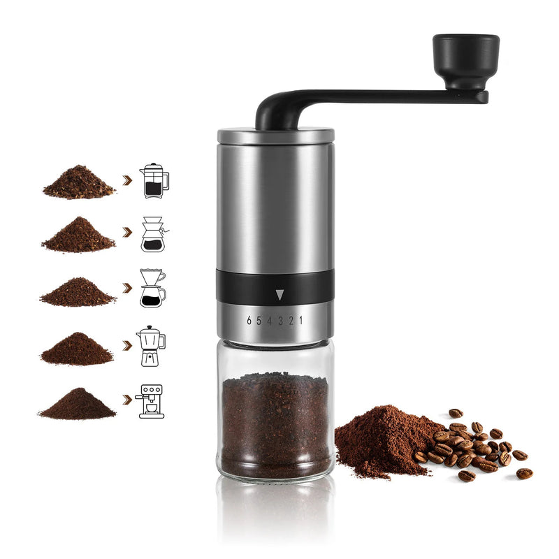 Ceramic Burr Manual Coffee Grinder for Travel Home Espresso Turkish Brew