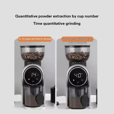 Italian Adjustable Coarseness Electric Coffee Grinder