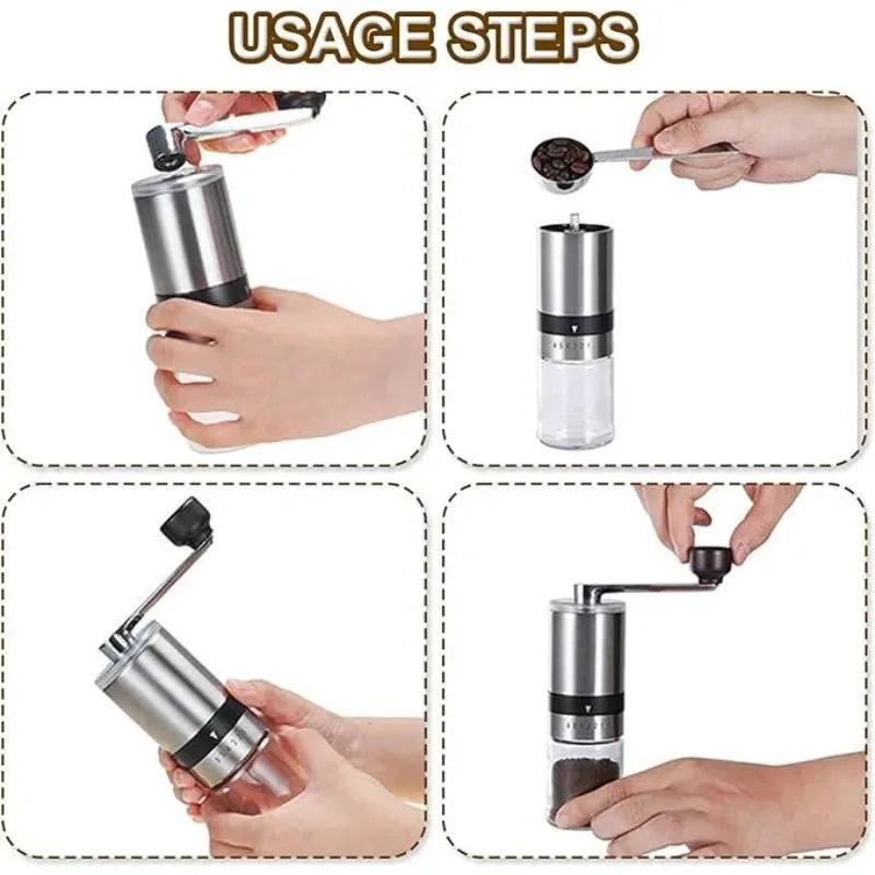 Ceramic Burr Manual Coffee Grinder for Travel Home Espresso Turkish Brew